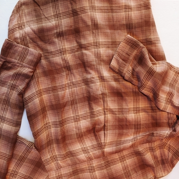 American Eagle Soft Plaid Button Shirt M - Picture 5 of 6